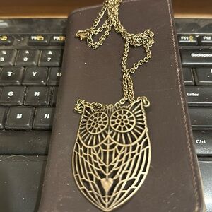 Owl pendant, copper color